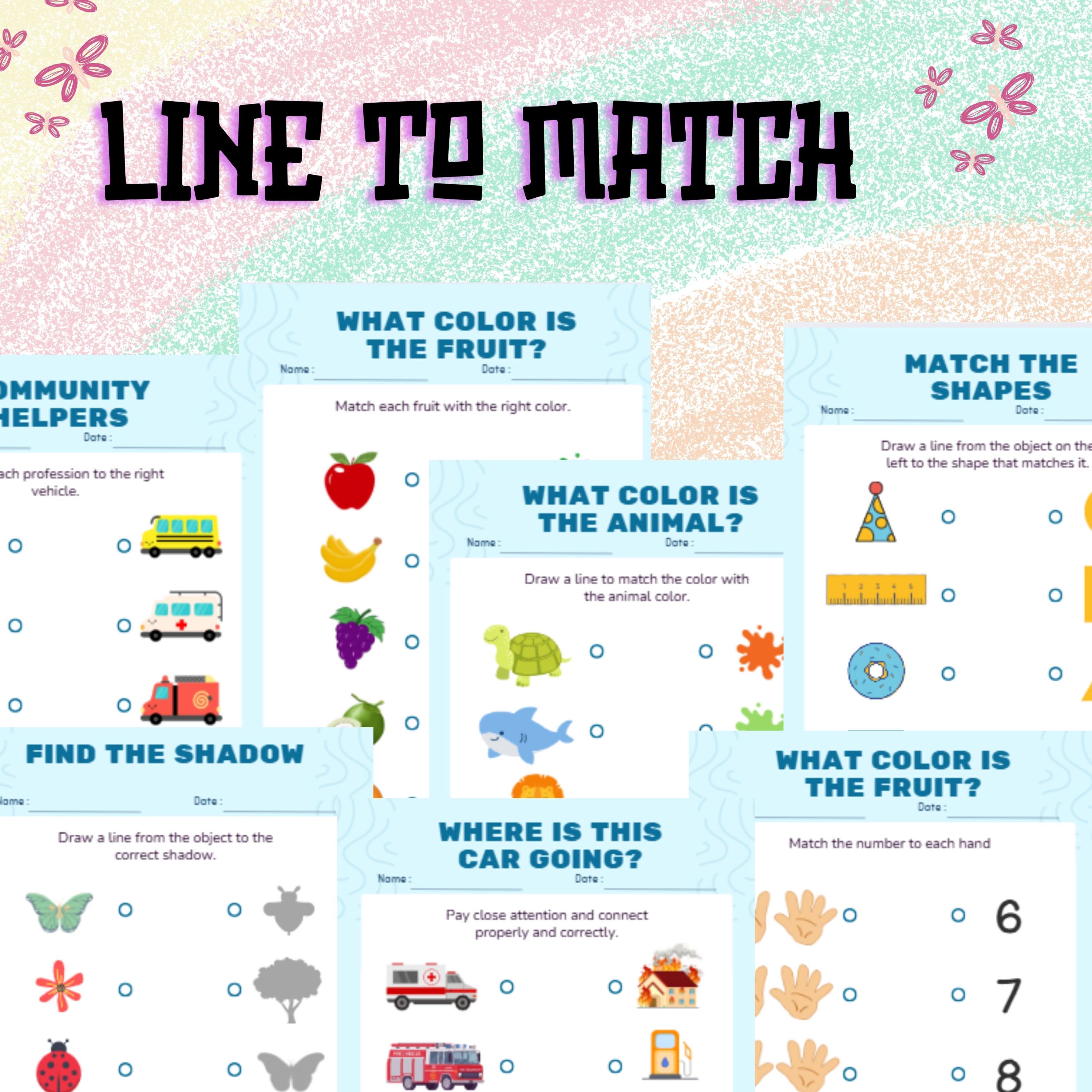 Preschool Kindergarten Learning Bundle: 50 Activity Worksheets (PDF ...