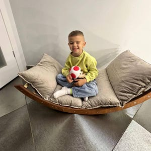 Wooden Climber with Rocking Lounger, Multifunctional Eco-Friendly Seat for Kids & Adults, Stylish Relaxation Chair for Indoors or Outdoors