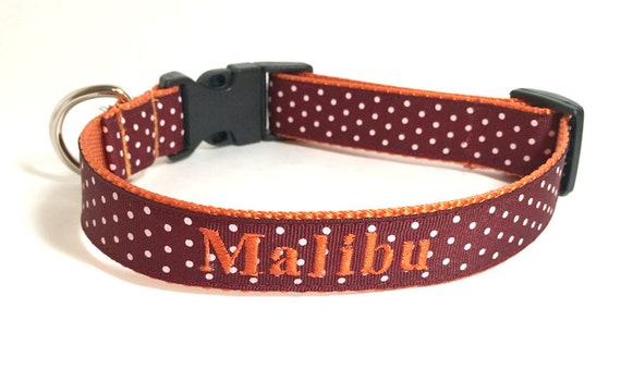 Personalized Dog Collar in Virginia Tech Colors | Etsy