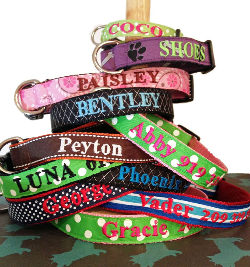 Wedding Dog Collars Custom Wedding Collars Custom Dog Etsy