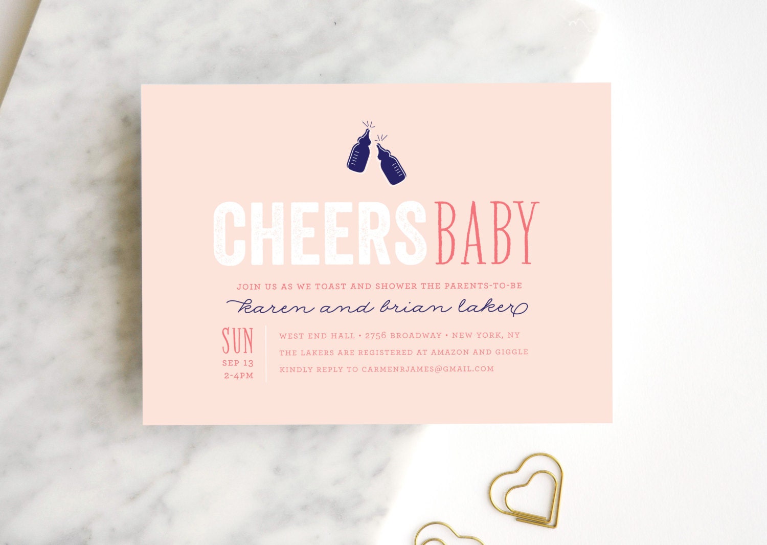 Cheers Baby Shower Invitation Couples Baby Shower Invitation Etsy