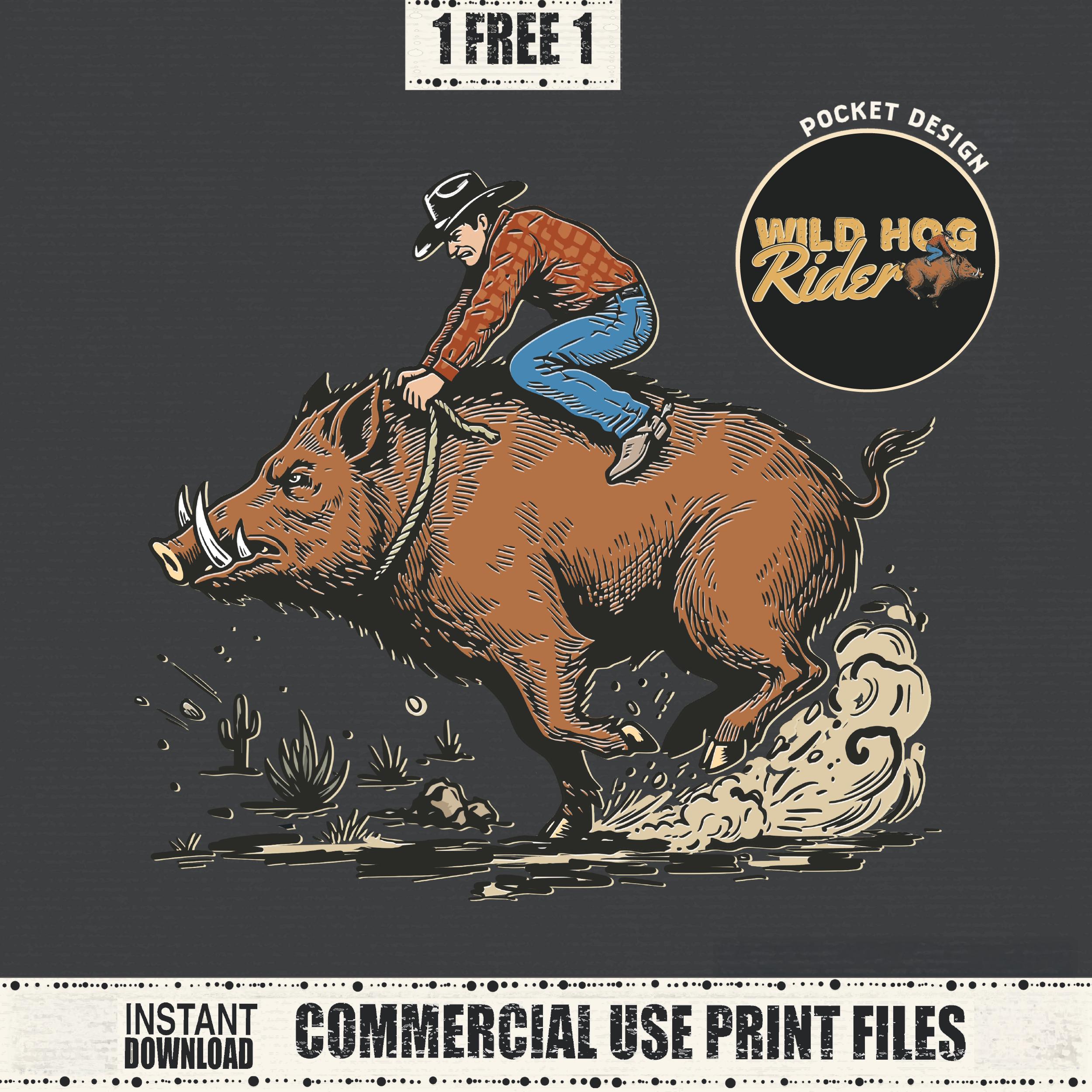 Boar Rodeo Wild Boar Riding PNG, Cowboy Hog Rodeo, Funny Hog Hunting Sublimation ...