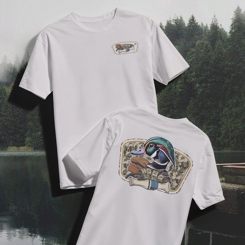 Duck Call Camo PNG, Stackin' Quacks, Duck Hunting Camouflage Design, Rustik utomhus Clipart, Flygande ankjägarens dröm, Digital nedladdning bild 4