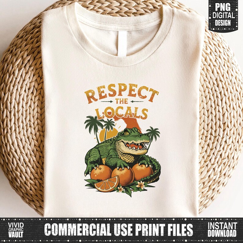 Respect the Locals PNG, Wildlife Advocacy Clipart, Gator Oranges, Eco ...