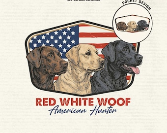 愛国的な猟犬PNG、アメリカンハンターバードドッグ昇華プリント、ダックドッググラフィック、7月4日狩猟アメリカ250周年、（デジタルダウンロード）