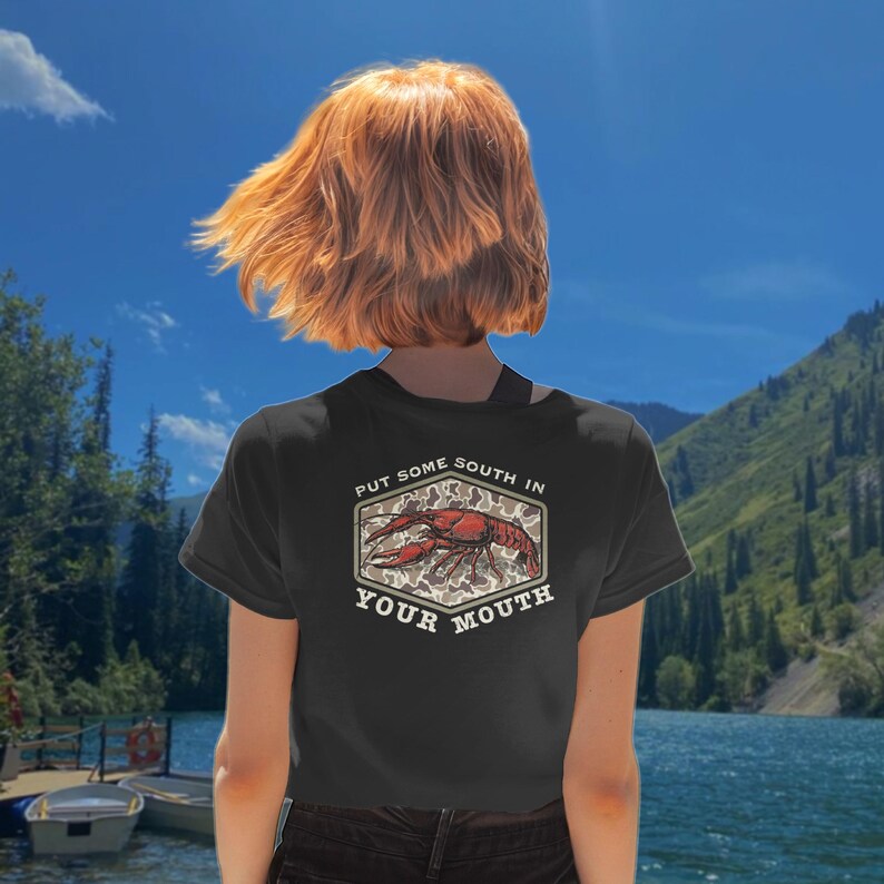 Setzen Sie etwas Süden in Ihren Mund PNG, Camo Langusten, Südliche Sprichwort Sublimation, lustiges Landleben Essen Zitat, New Orleans, sofortiger Download Bild 8