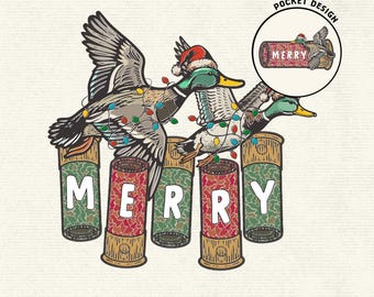 Mallard Christmas Hunting Camo PNG, Merry Boys, Merry Vintage Camo Sublimation, Outdoorsman Holiday Clipart, Hunting Xmas, Instant Download2
