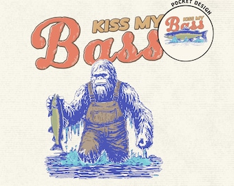 Kick My Bass PNG, Retro Fishing Sublimation, Funny Fisherman Clipart, Outdoorsman Humor Top, Funny Fishing Shirt graphic, Digital Download