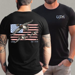 Mallard Duck USA PNG, Patriotic Waterfowl 4th of July America 250 Sublimation, Hunting Duck Shirt, Red White Blue Duck, (Digital Download) image 11