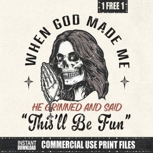 When God Made Me PNG, Funny Christian, ible verse, Jesus, Religious, Christian Inspirational Quote Clipart, Faith-Based, Digital Download