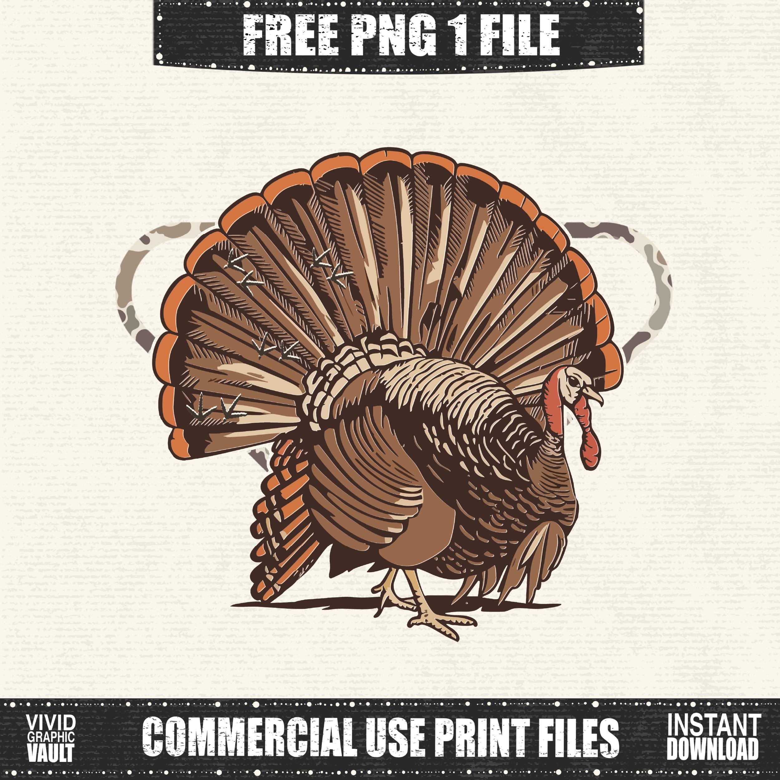 Vintage Wild Turkey PNG, Rustic Hunting Sublimation Design ...
