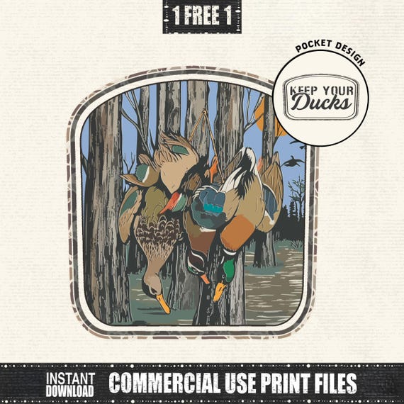 Duck Hunting PNG, Stackin' Quacks, Hanging Waterfowl on Rustic Wood, Rustic Outdoors Clipart, Flying duck hunter’s dream, Digital Download 2