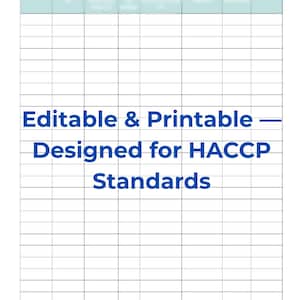 Kalibrerad termometerlogg | HACCP-efterlevnadsformulär | Toleranskontroll | Livsmedelssäkerhets-PDF och Excel-spårare