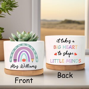 Thank You Teacher Gifts,Flower Pot For Teacher,Teacher Appreciation Gift,Custom Plant Pot,End Of Year Gift For Teacher,Back To School Gift