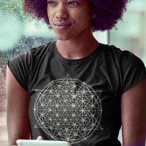 Flower of Life Women&#39;s Tee: Sacred Geometry, Metatron&#39;s Cube