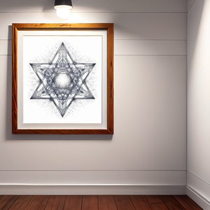 Art Deco - Star of David - Printable Sacred Geometry - Digital Download ...