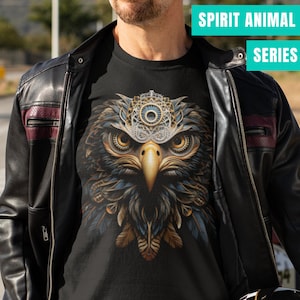 Psychedelic Eagle Shirt: Spirit Animal, Sacred Geometry Art