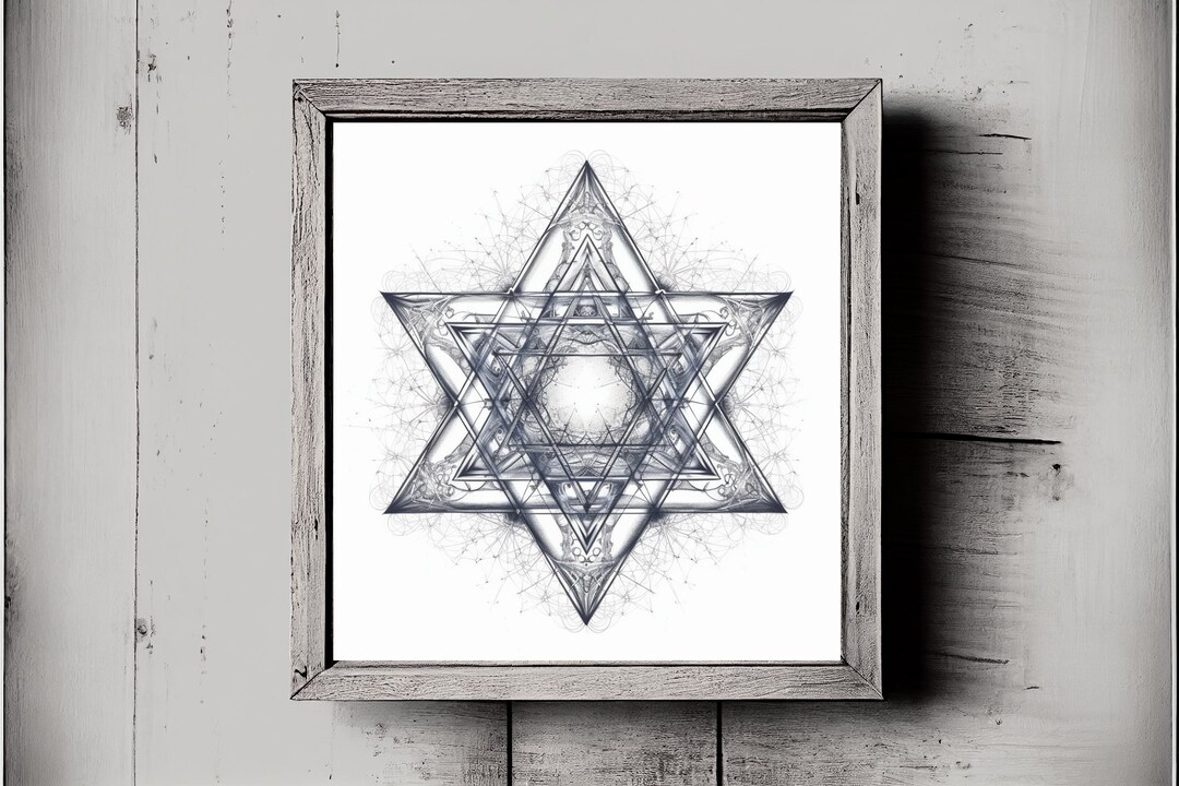 Art Deco - Star of David - Printable Sacred Geometry - Digital Download ...