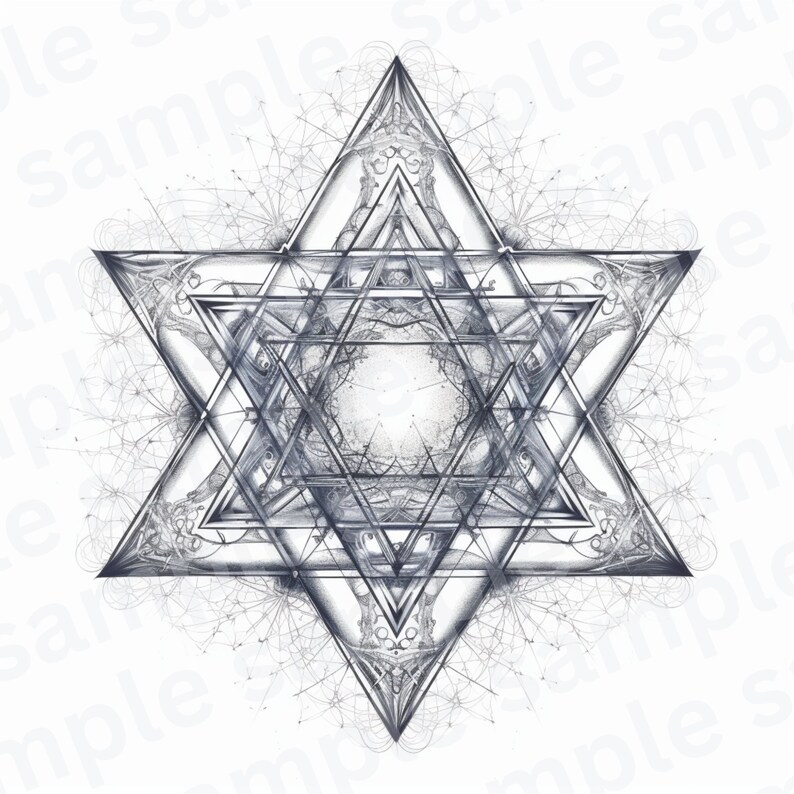 Art Deco - Star of David - Printable Sacred Geometry - Digital Download ...