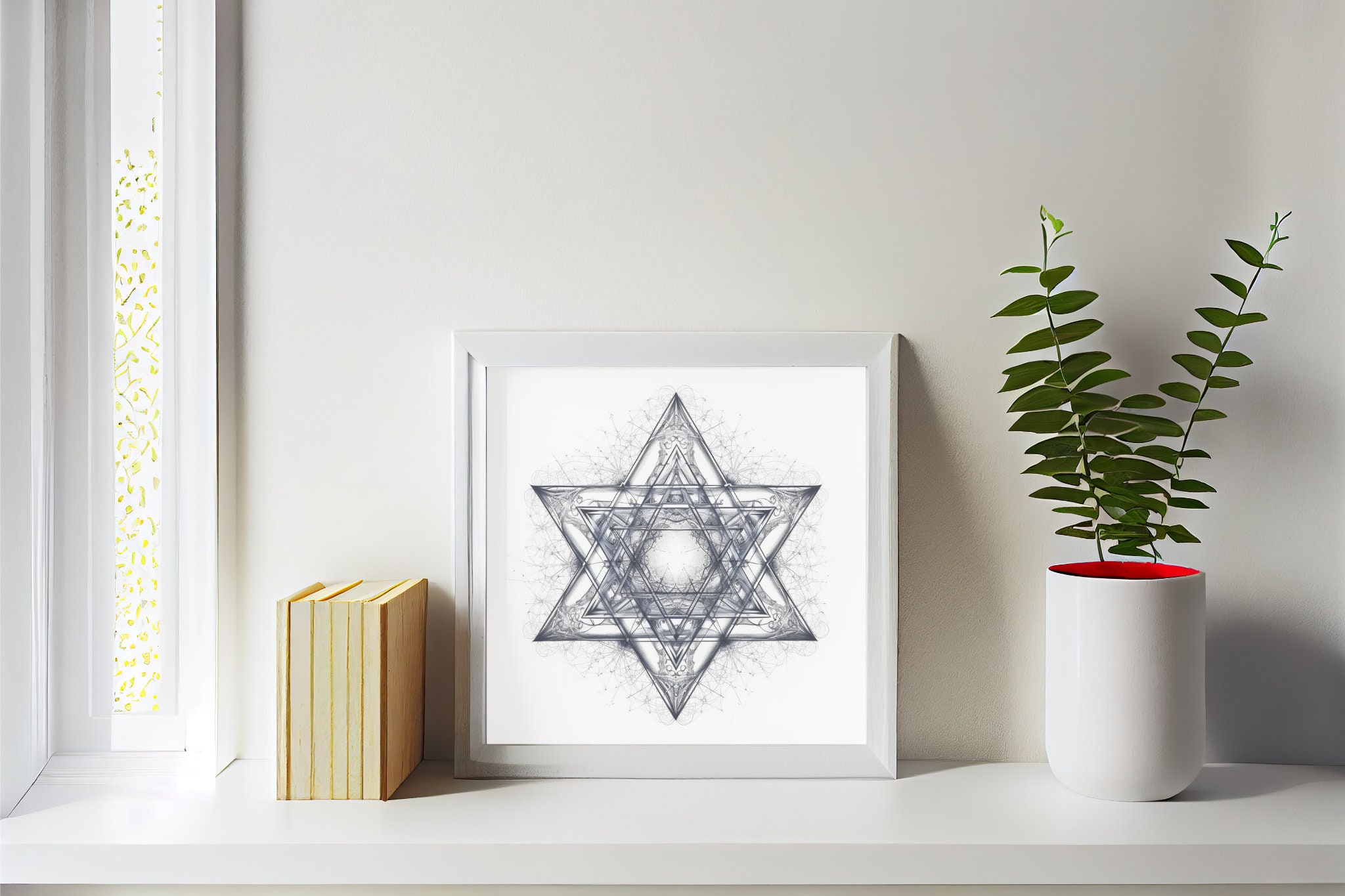 Art Deco Star of David Printable Sacred Geometry Digital Download - Etsy