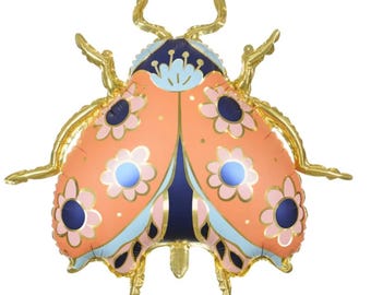 Stylish Ladybug Foil Mylar Balloons