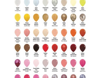 11 Inch - Sempertex Latex Balloons - Package 10 - Round Balloons - Professional Quality Latex Balloons - All Colors - Sempertex Color Chart