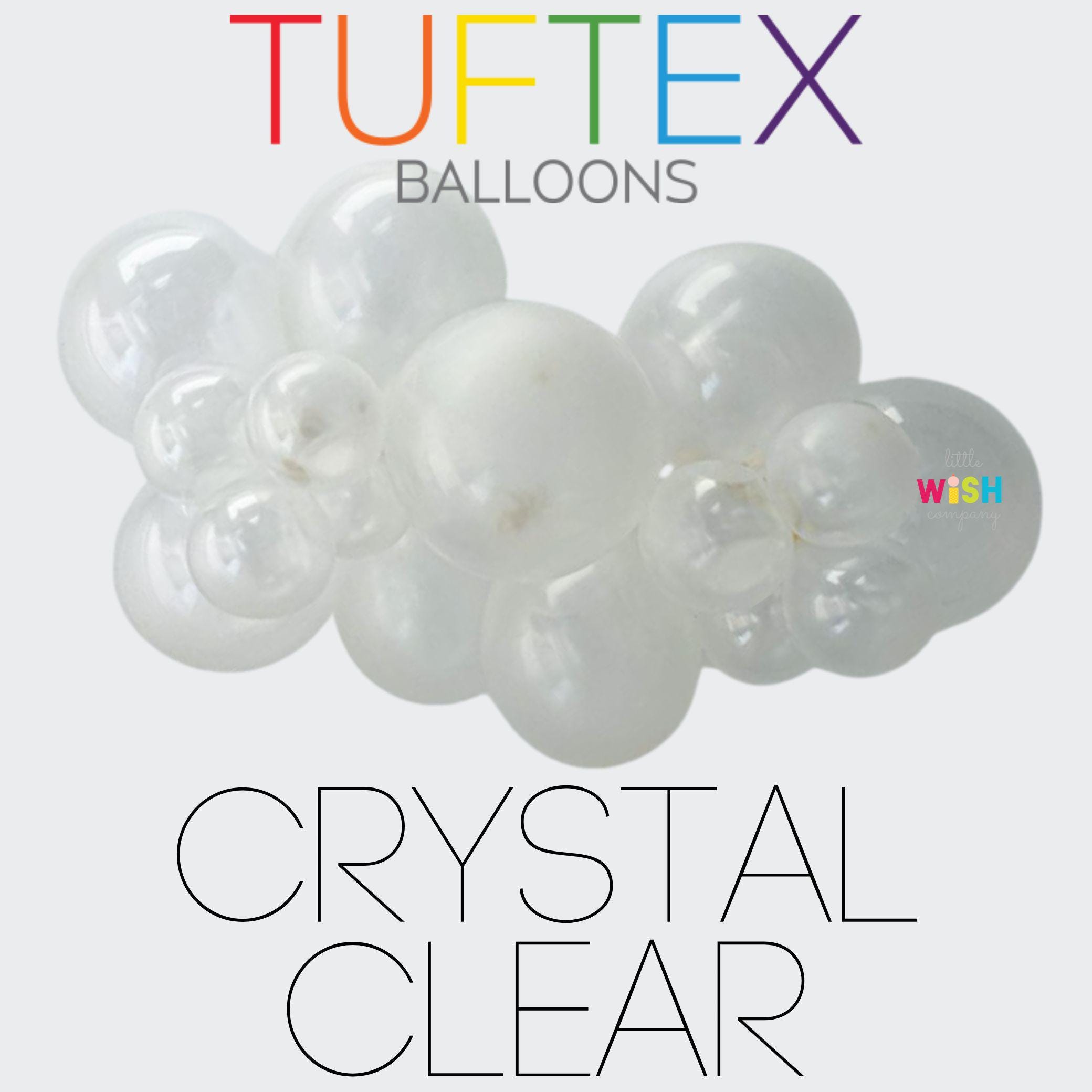 Tuftex Crystal Clear Latex Balloons - 5", 11”, 17”, 24”, 36" and 260 Sizes