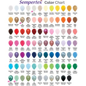 24 Inch - Sempertex Latex Balloons - Each - Round Balloons - Professional Quality Latex Balloons - All Colors - Sempertex Color Chart