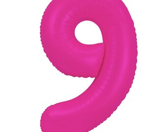 Neon Number 1 Balloons - 34 Inch - Numbers 0 - 1 - 2 - 3 - 4 - 5