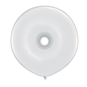 Palloncini in lattice Geo Donut bianchi da 16 pollici - Qualatex - Confezione da 6