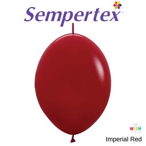 Imperial Red Link-O-Loon - 6 Inch - Sempertex Latex Balloons - Package 10 - Linking Balloons - Professional Quality Latex Balloons