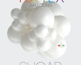 Tuftex Pearl Sugar Latex Balloons - 5”, 11”, 17”, 24”, 36” and 260 Sizes
