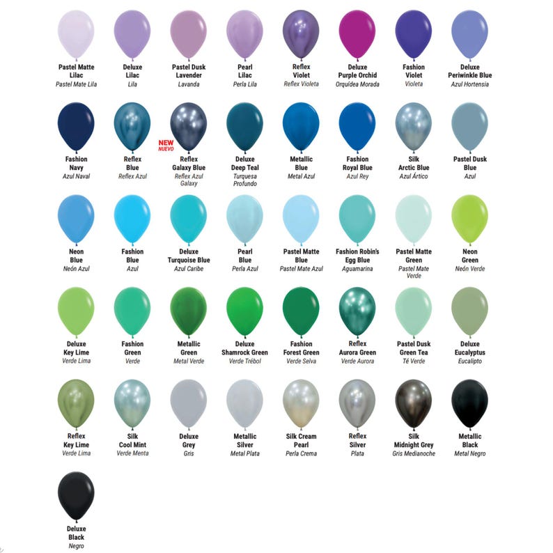 Globos de látex Sempertex de 24 pulgadas (cada uno) - Redondos - Calidad profesional - Todos los colores - Carta de colores Sempertex imagen 2