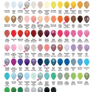 260 - Sempertex Latex Balloons - Package 10 - Modeling Balloons - Professional Quality Latex Balloons - All Colors - Sempertex Color Chart