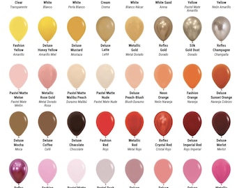 5 Inch - Sempertex Latex Balloons - Package 10 - Round Balloons - Professional Quality Latex Balloons - All Colors - Sempertex Color Chart