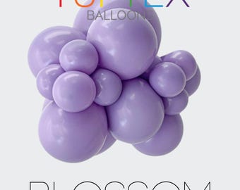 Tuftex Blossom Purple Latex Balloons - 5”, 11”, 17”, 24”, 36” and 260 Sizes - Cluster