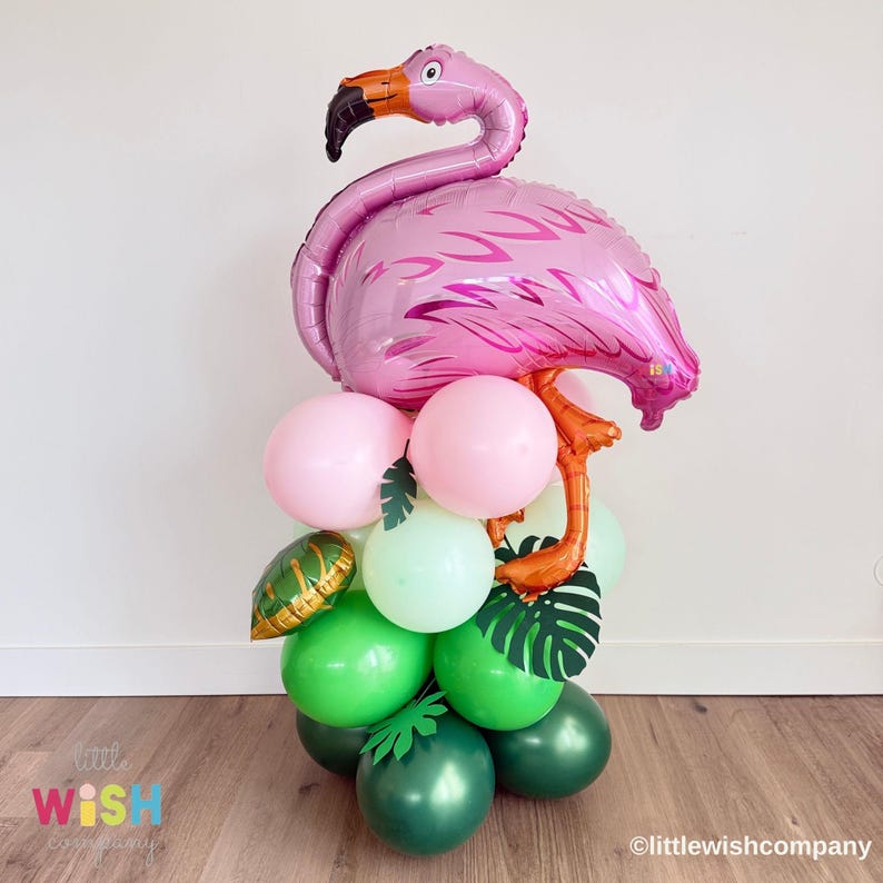 Pink Flamingo Party Balloon Tower Kit - Let's Flamingle Bachelorette ...