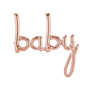 Blauwe babyballonnen met sierletters - Zilver - Goud - Schrijflettertype - Aankondiging babyshower