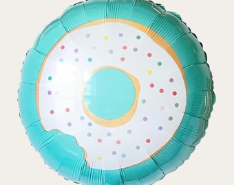 Balão Donut Azul de 18 Polegadas - Festa de Aniversário de Donut Doce