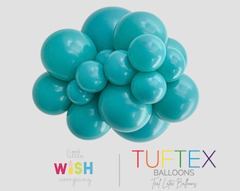 Teal Latex Balloons - Tuftex - 5”, 11”, 17”, 24”, 36” Round and 260 Modeling Sizes