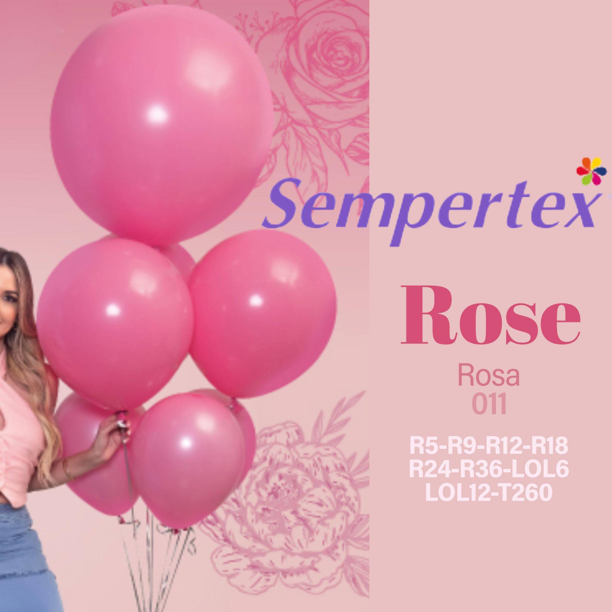 Sempertex Rose Pink Latex Balloons - 5”, 11”, 17”, 24”, 36” and 6