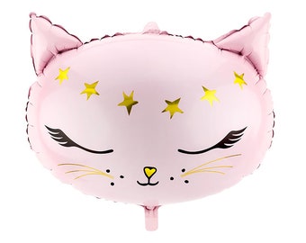 Palloncini in lamina rosa e oro a forma di gattino - 19 pollici - Namaste