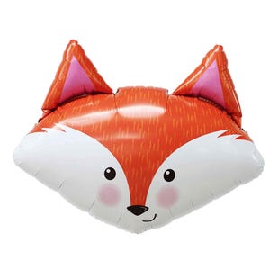 Fox Animal Head Balloons - 33 Inch - Foxy Birthday Party - Forest Friends Theme Party Decorations