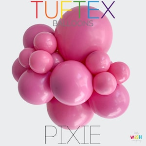 Tuftex Pixie Rosa Latexballonger - 13, 28, 43, 60, 90 cm och 260 storlekar - Rosa Kluster