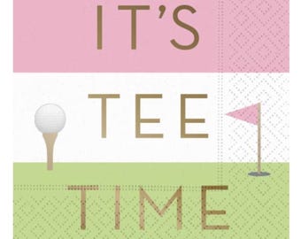 Serviettes à cocktail It's Tee Time Golf - Set 16 - 5 pouces