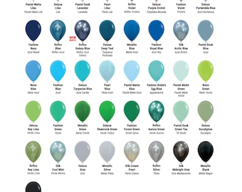 18 Inch - Sempertex Latex Balloons - Package 6 - Round Balloons - Professional Quality Latex Balloons - All Colors - Sempertex Color Chart