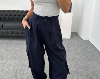 Y2K Baggy Black Opium Pocket Jeans Gothic Pants Oversized