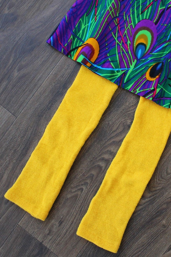 Lemon Knit Leggings XS/S • 70s Pants • Vintage Pan