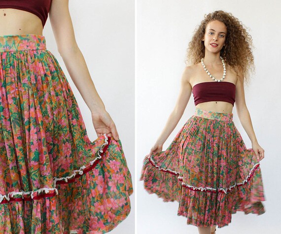 floral circle skirt