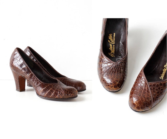 vintage crocodile shoes